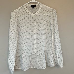 J.Crew 100% silk long sleeve size 6 blouse